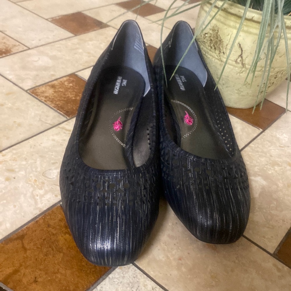 Ros Hommerson  tina black metallic pump workwear casual size 10WW New